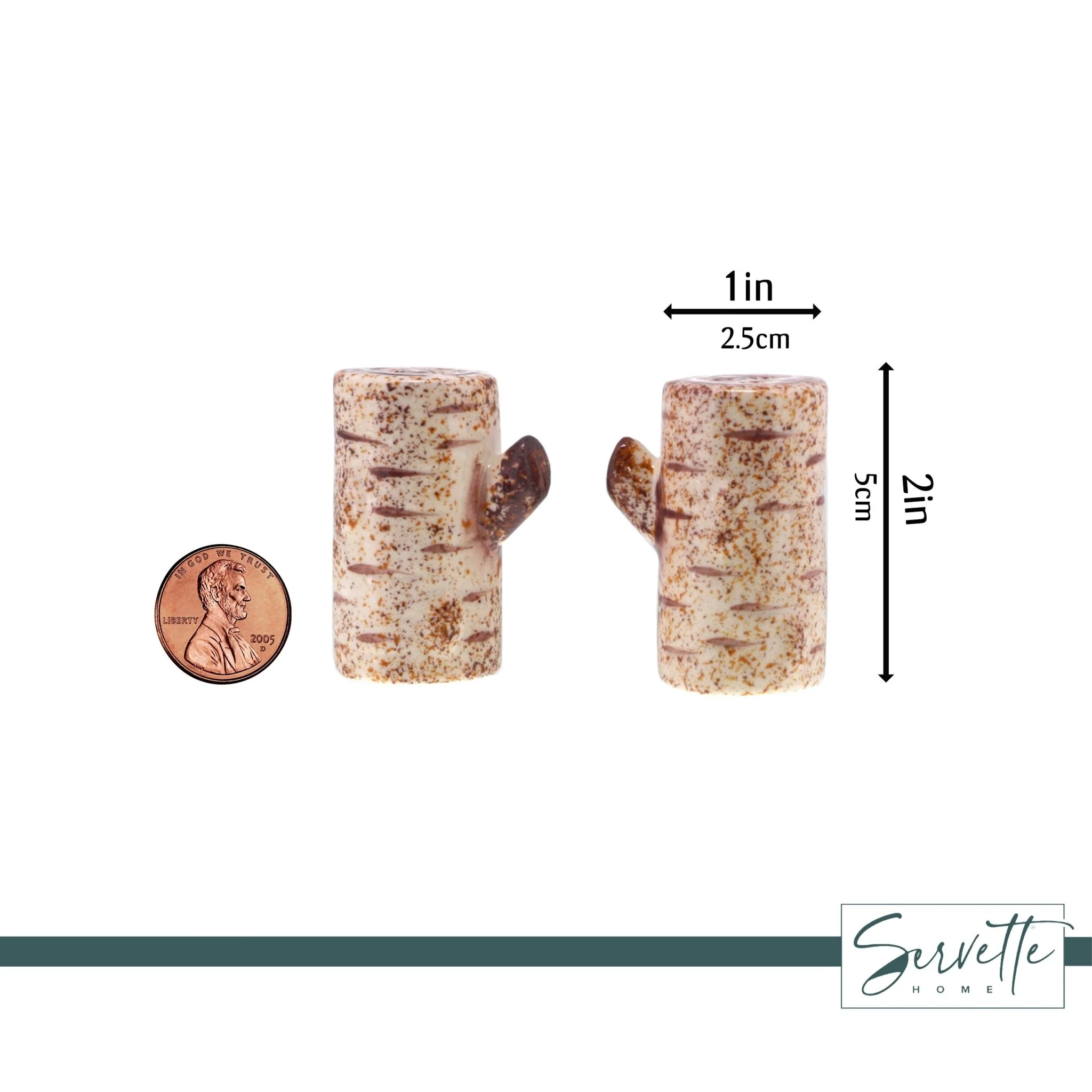 Birch Log Small Salt and Pepper Shakers - Image 4