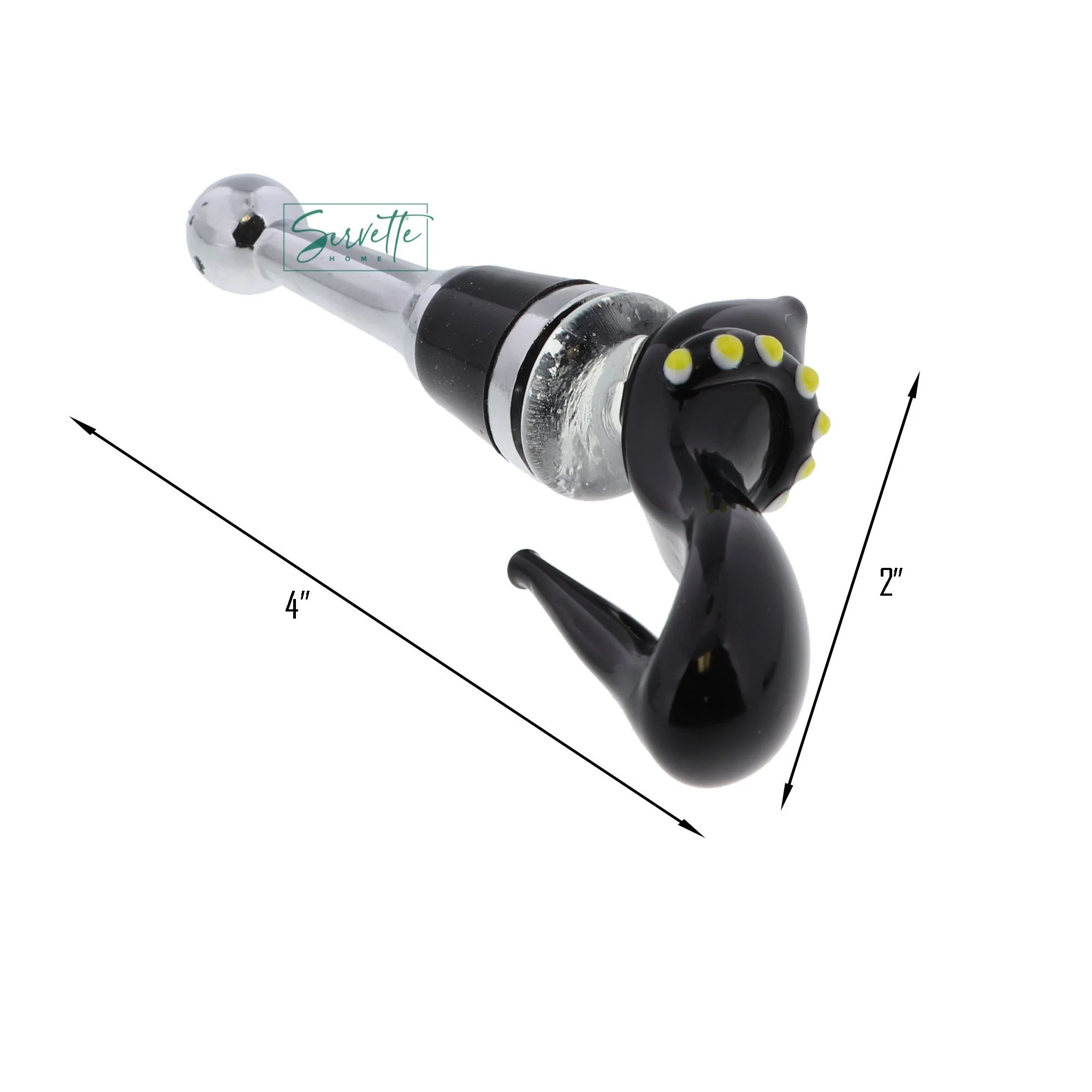 Black Shoe Glass Wine Stopper - Image 3