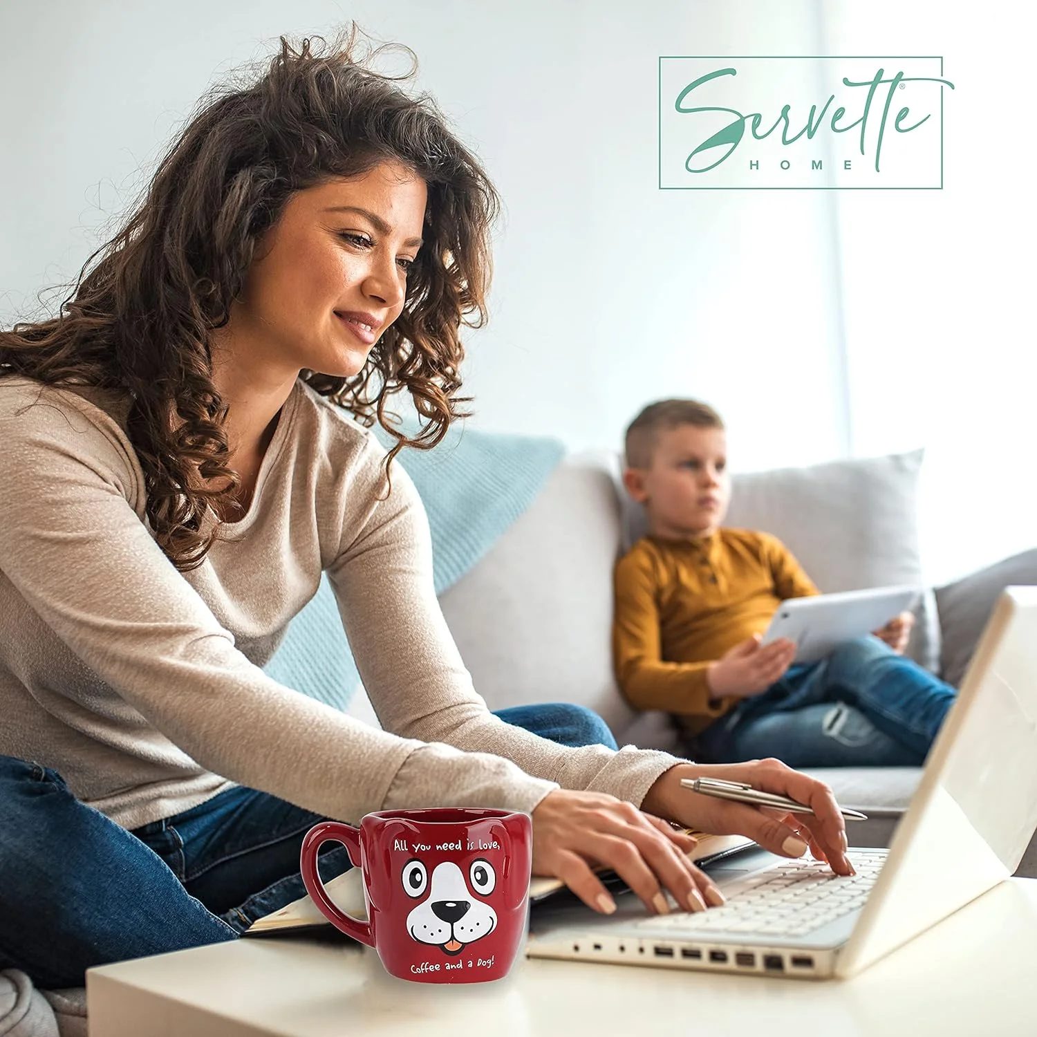 Blue Dog Ceramic Coffee Mug - Image 5