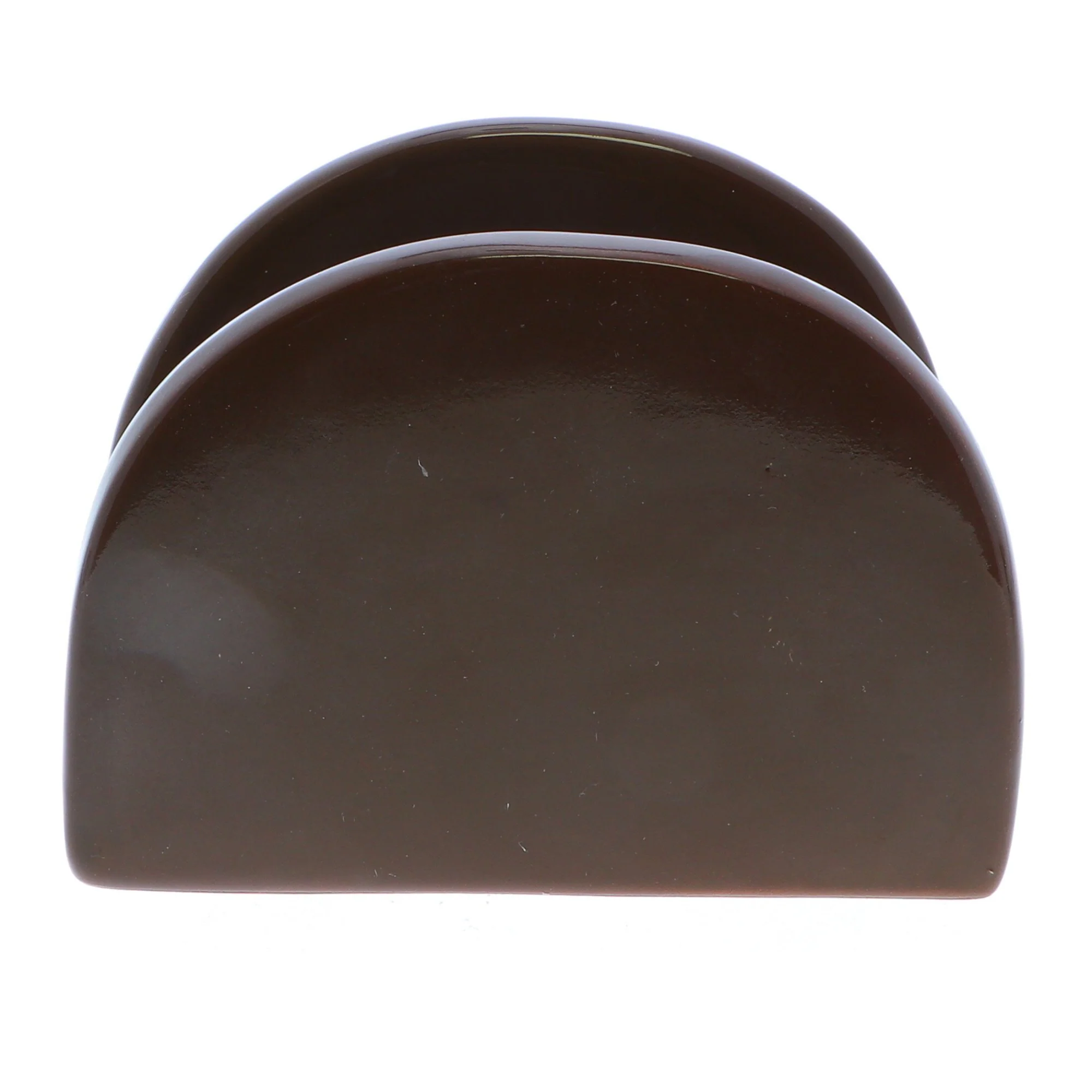 Ceramic Brown Napkin Holder with Embossed Black Bear Design - Image 4