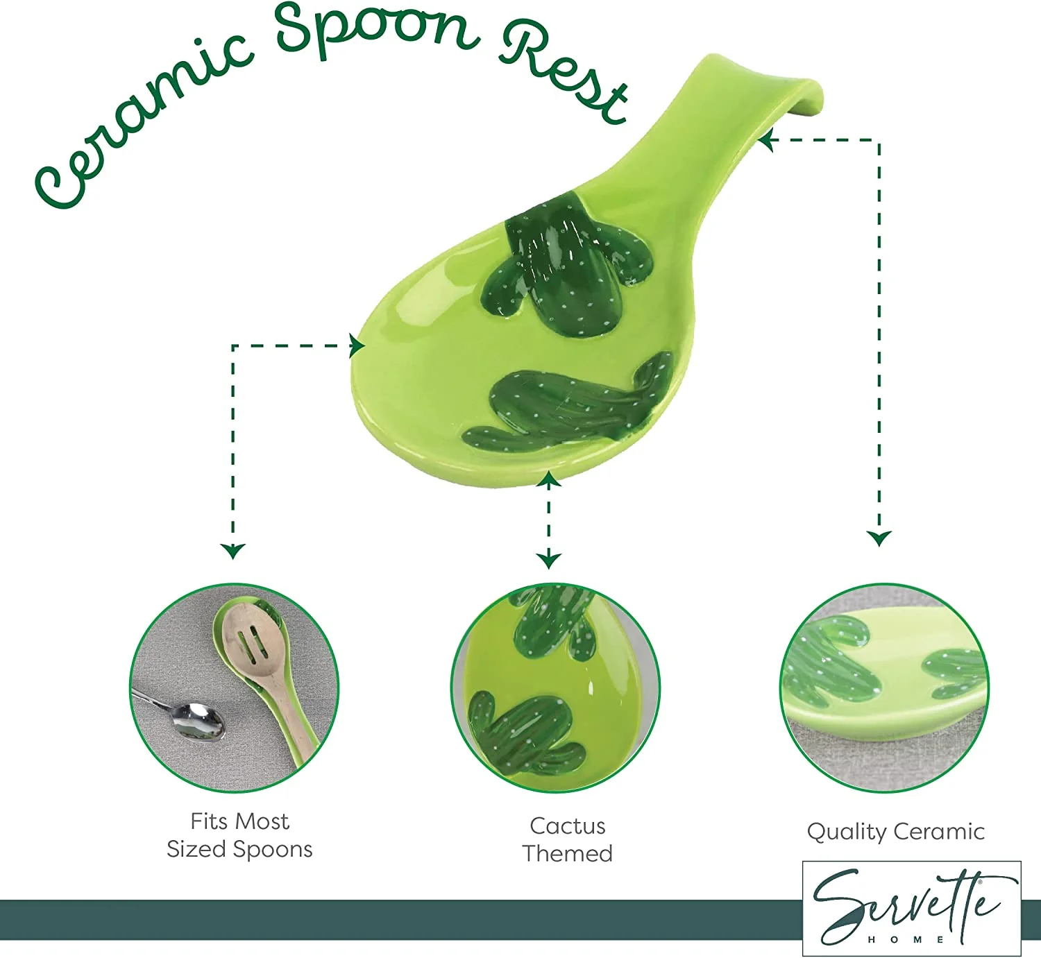 Ceramic Cactus Spoon Rest - Image 4