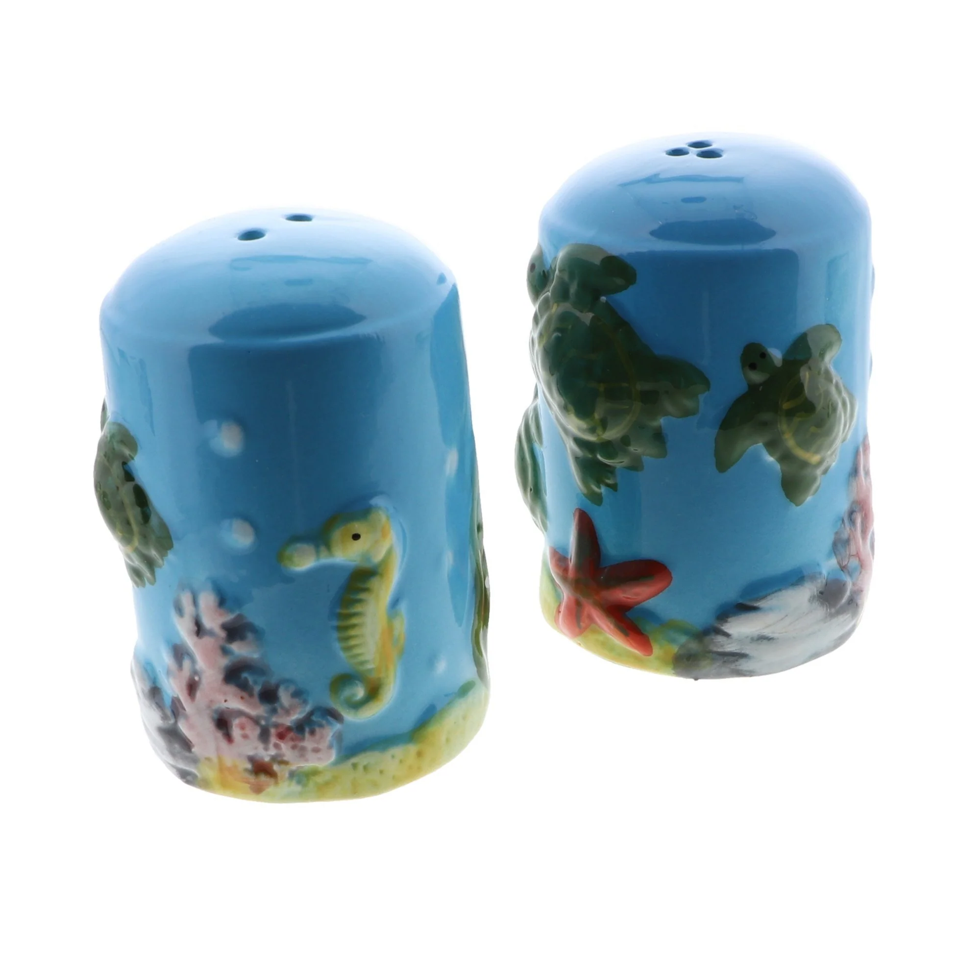 Ceramic Embossed Turtle Salt & Pepper Shakers - Image 3
