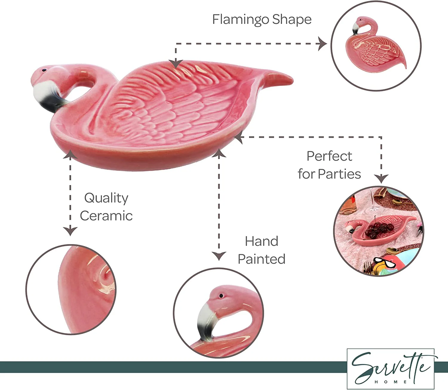Ceramic Flamingo Tray - Image 4