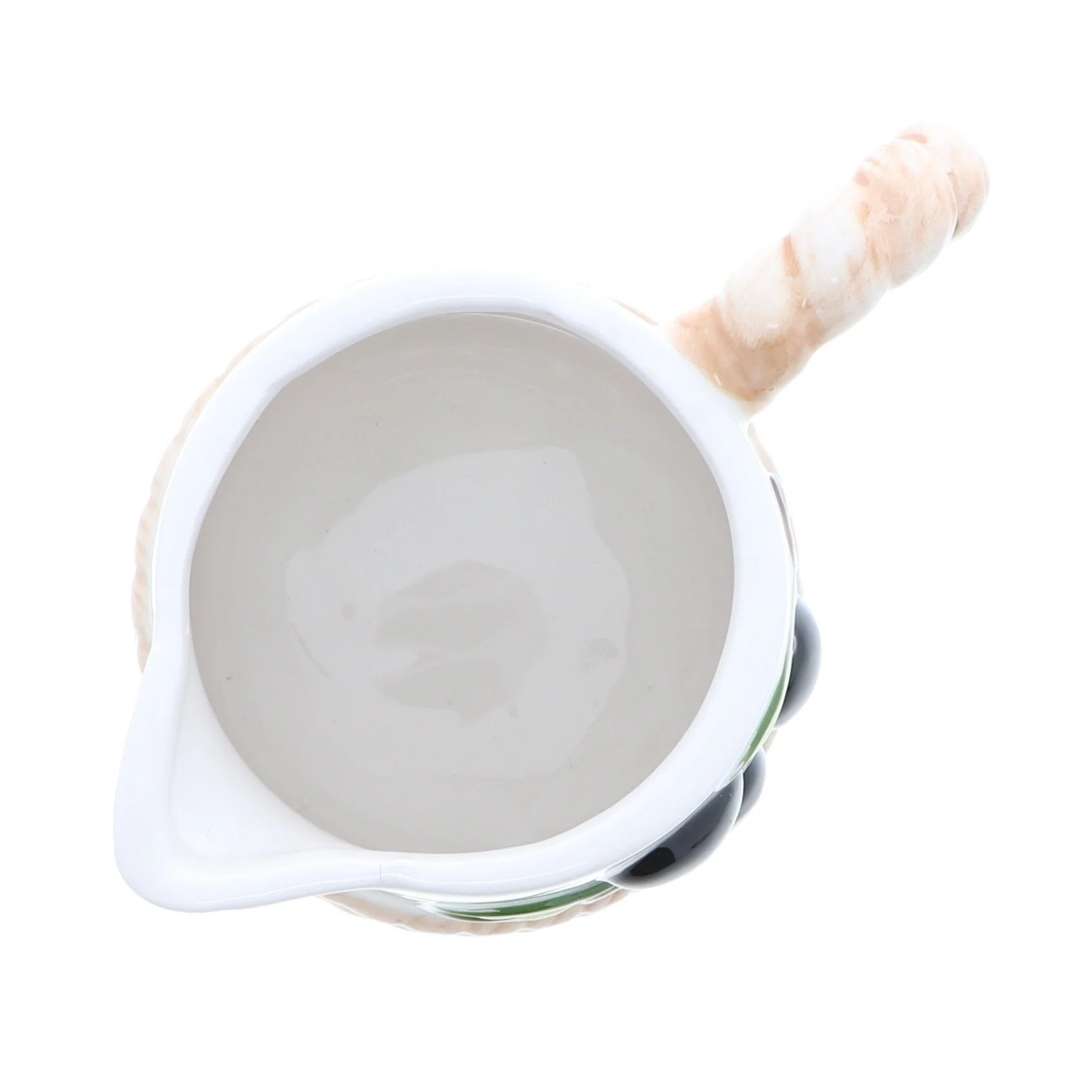 Ceramic Milk Creamer with Olive Branch Design - Image 3
