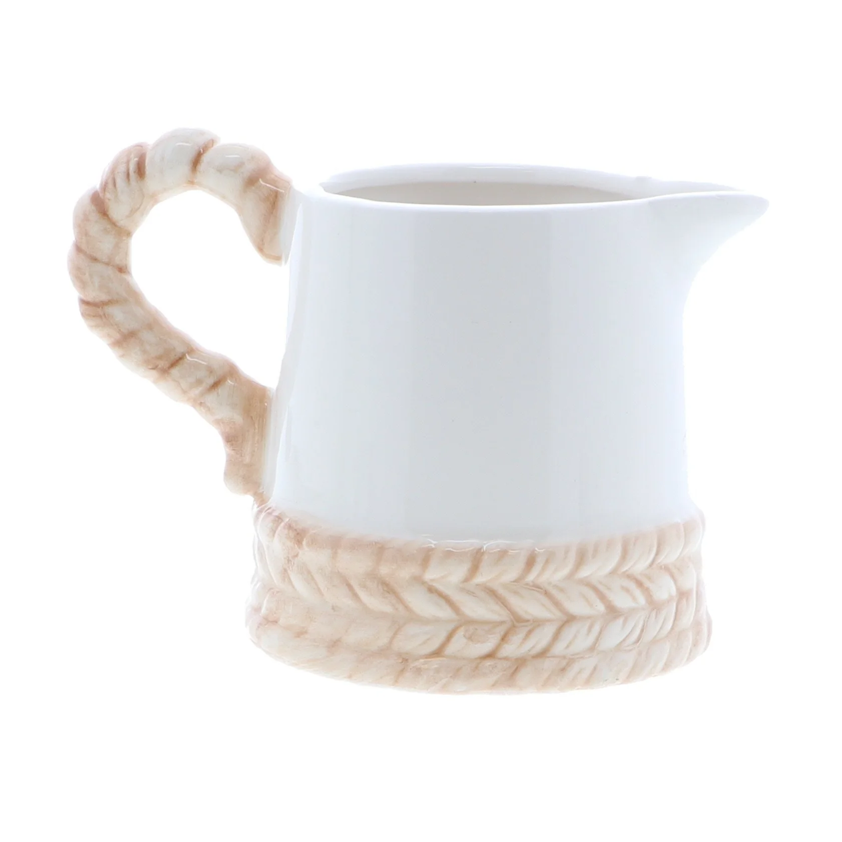 Ceramic Milk Creamer with Olive Branch Design - Image 4