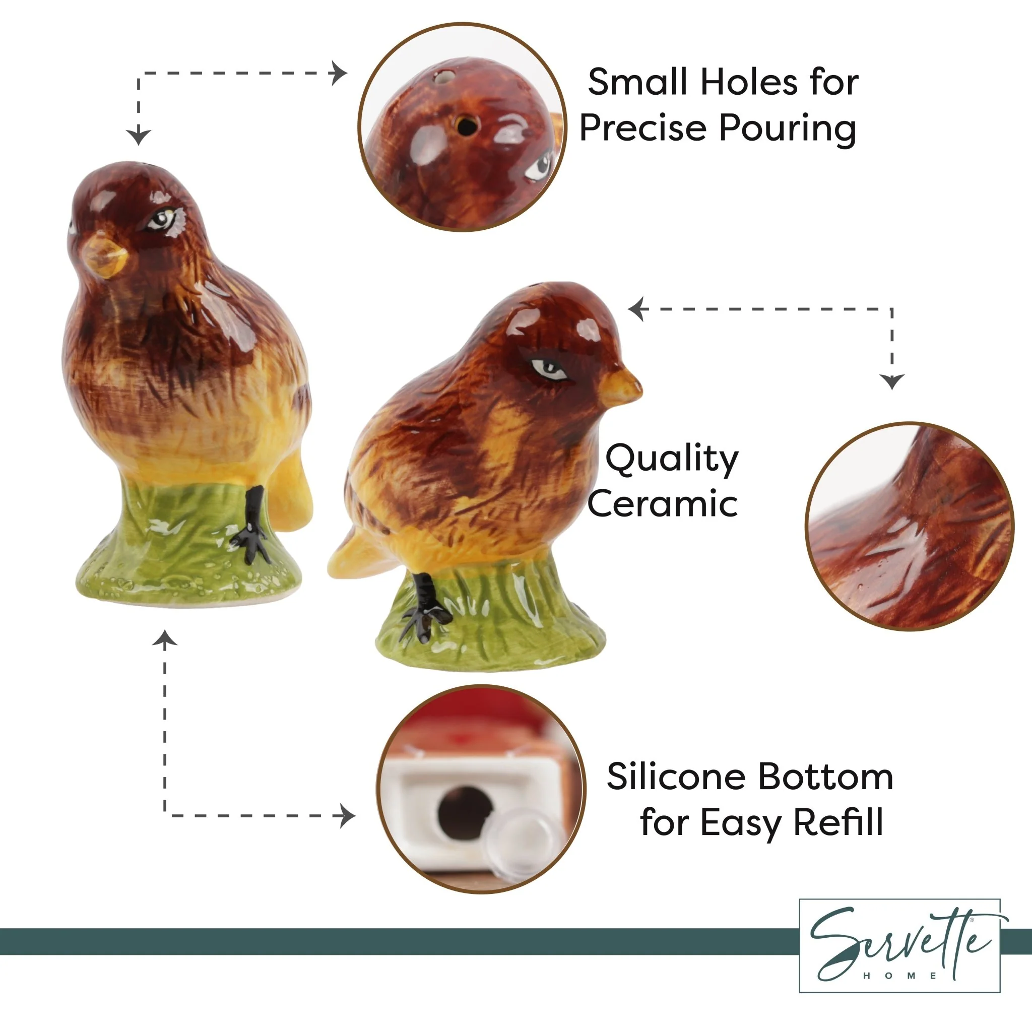 Ceramic Quail Salt and Pepper Shaker - Image 4