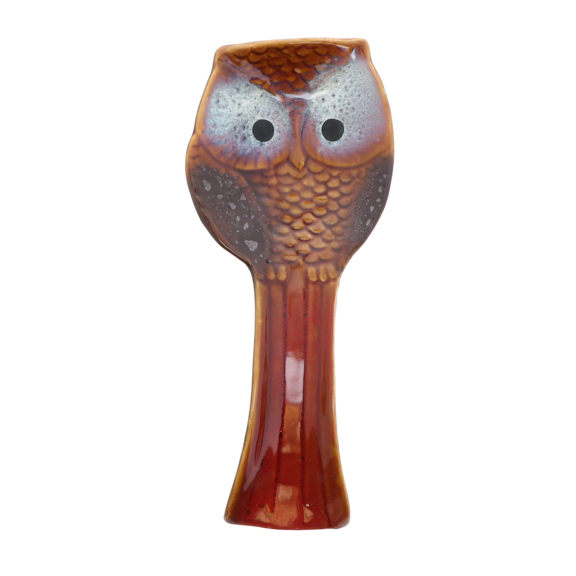 Ceramic Red Owl Spoon Rest - Image 3