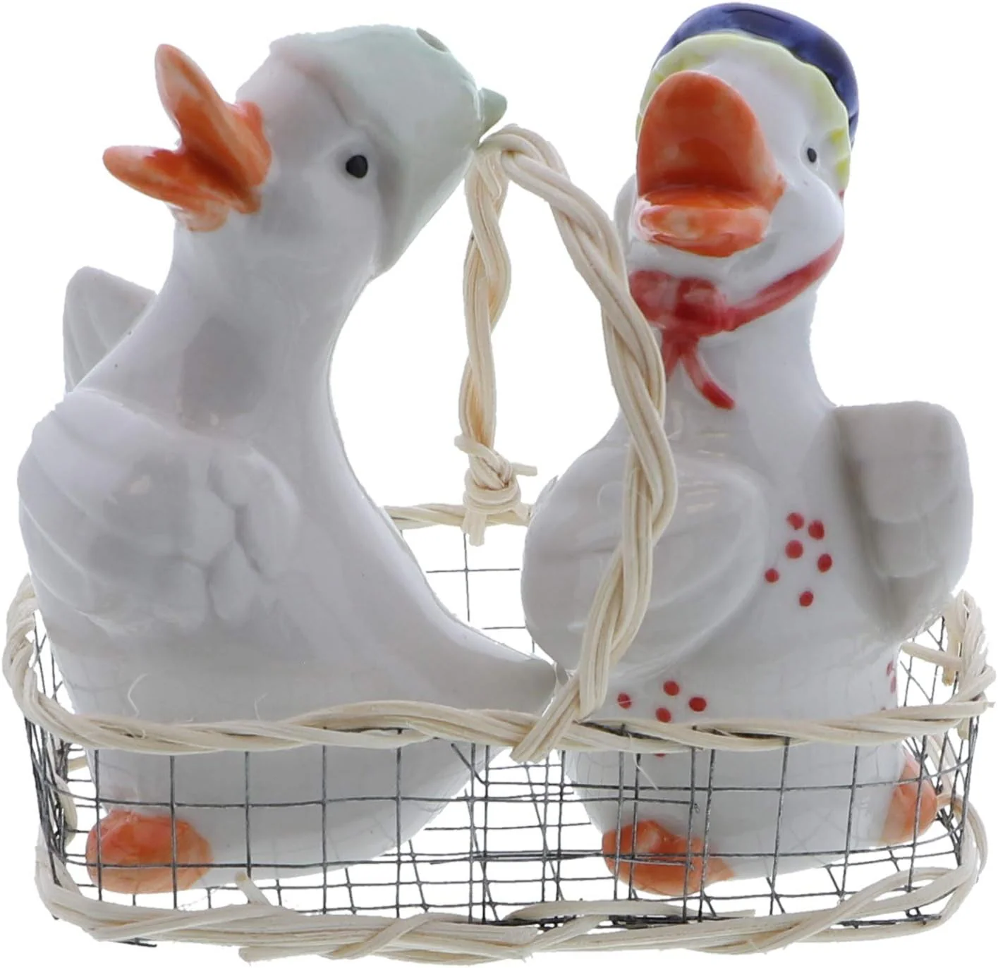 Ceramic White Duck Salt & Pepper Shakers With Flapping Wings - Image 3