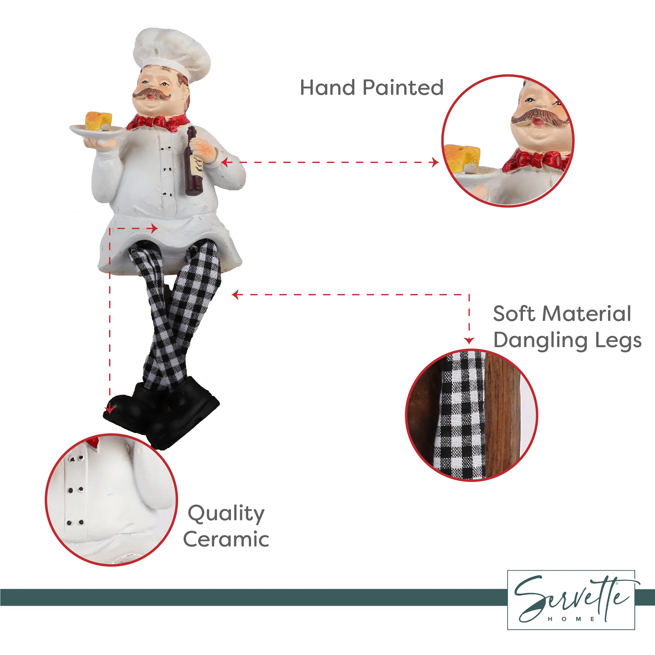 Chef Kitchen Decoration for Shelf with Wine - Image 5