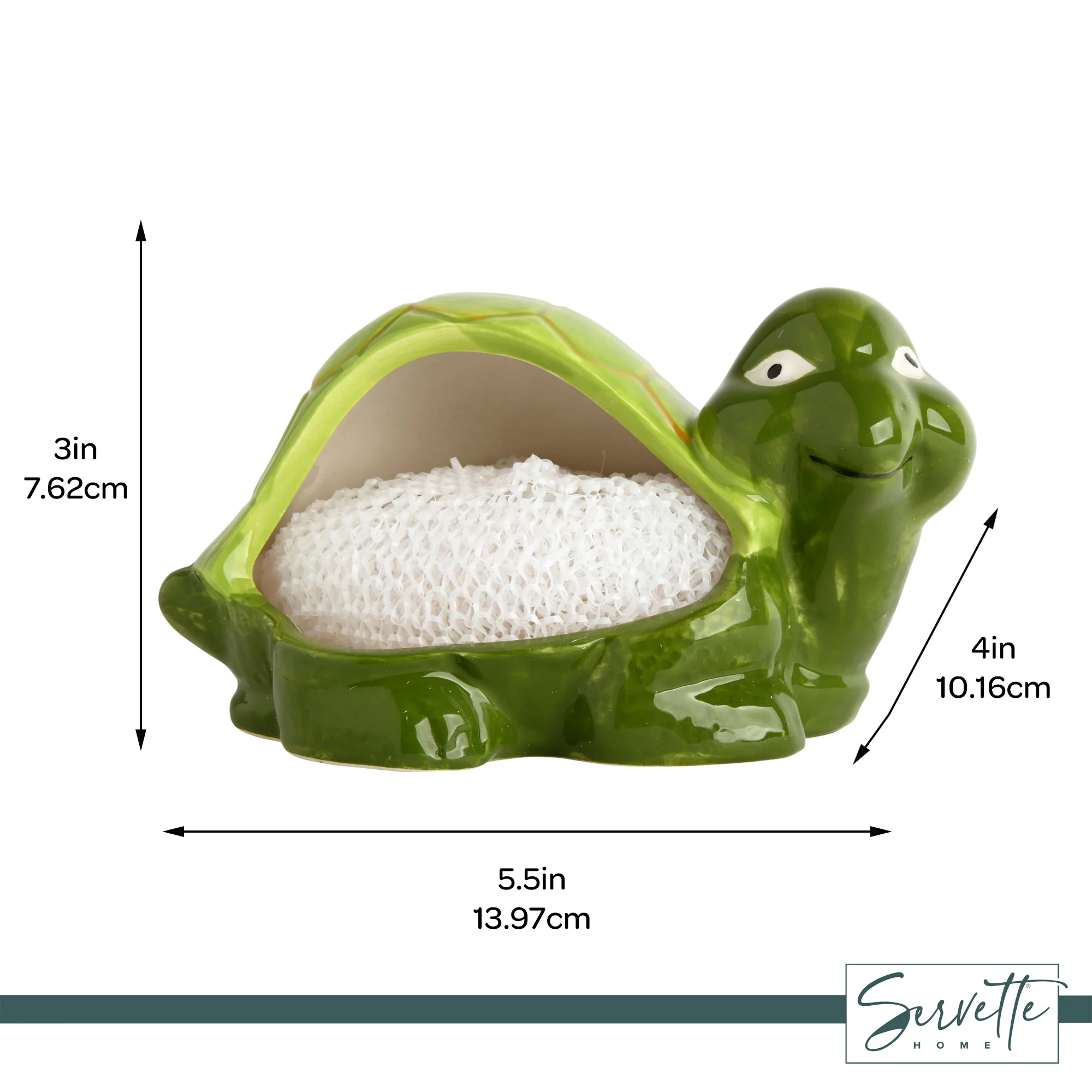 Decorative Ceramic Turtle Sponge Holder - Image 4