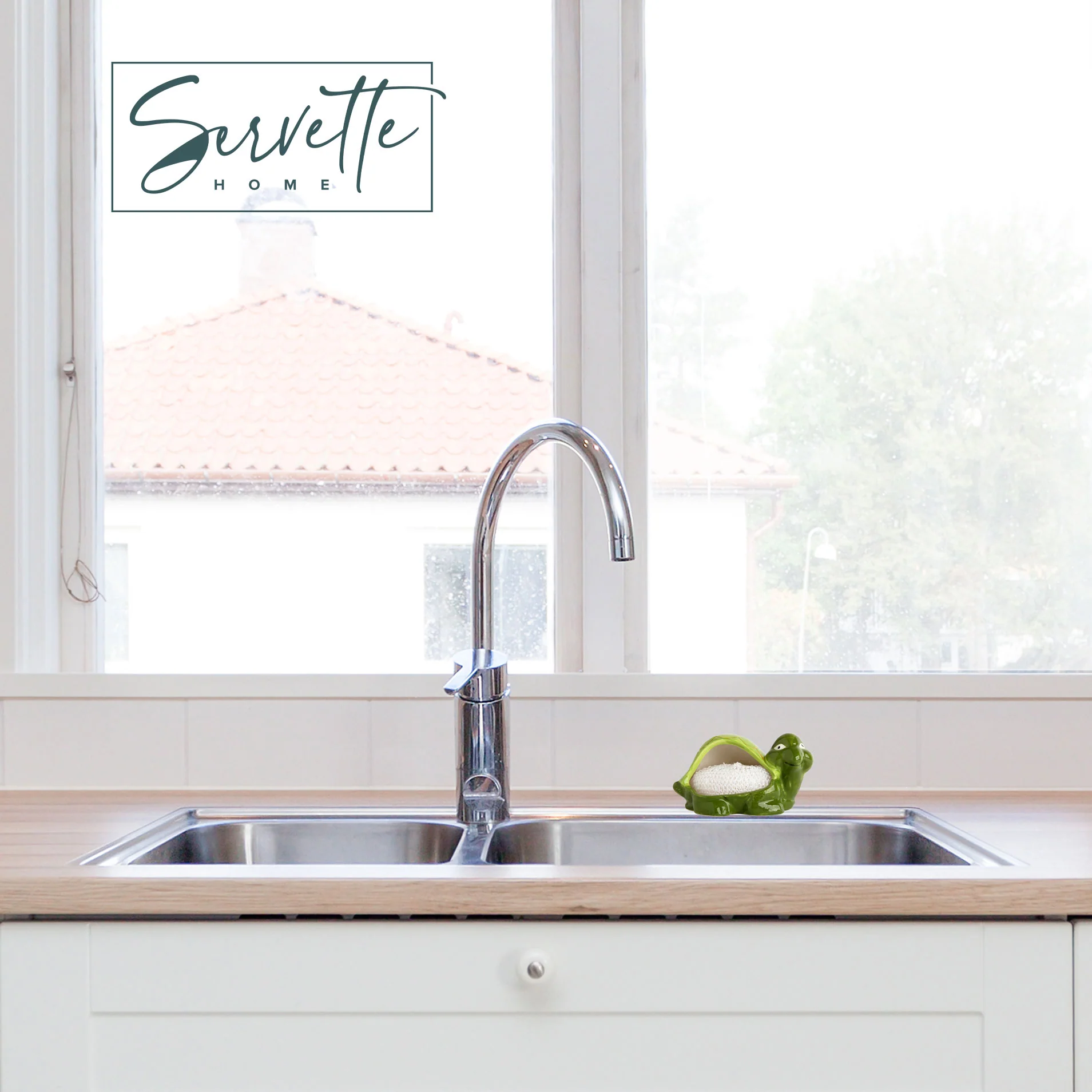 Decorative Ceramic Turtle Sponge Holder - Image 5