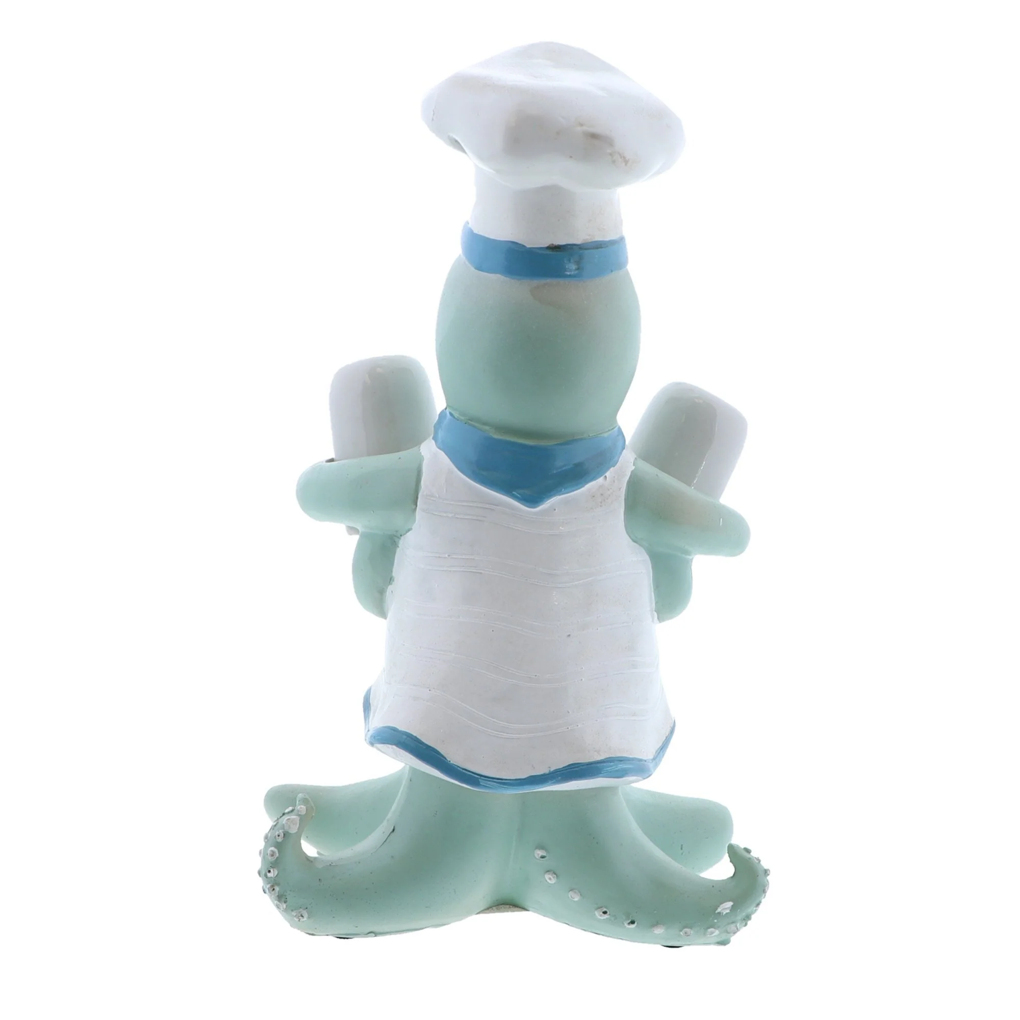 Decorative Sea Green Octopus Chef Salt and Pepper Holder - Image 3