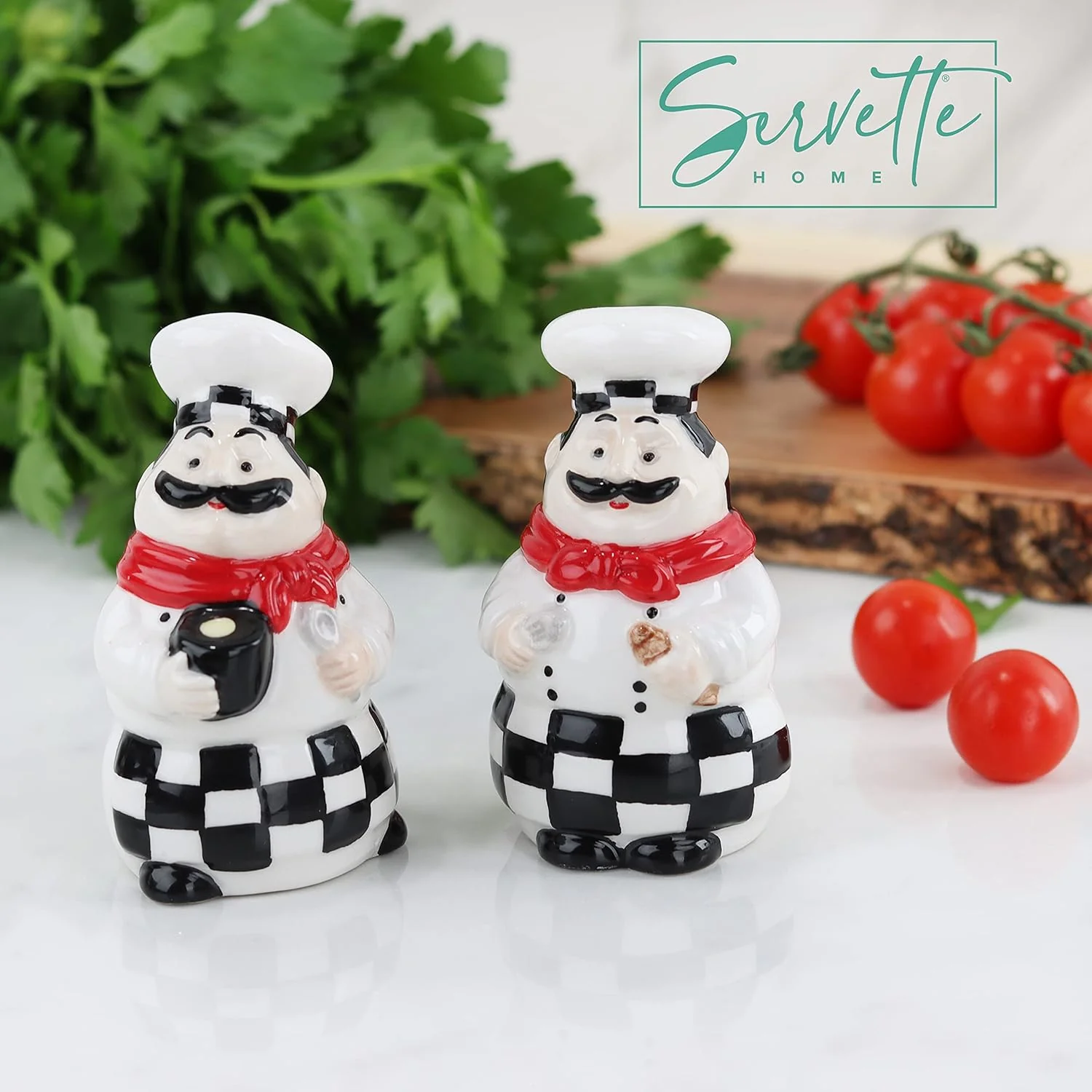 Fat Chef Ceramic Salt & Pepper Shakers - Image 7