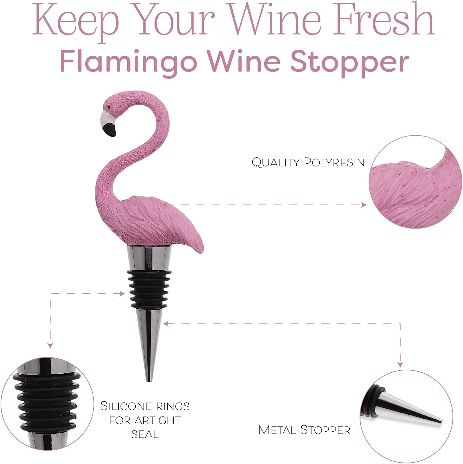 Best Flamingo Wine Stopper - Image 5