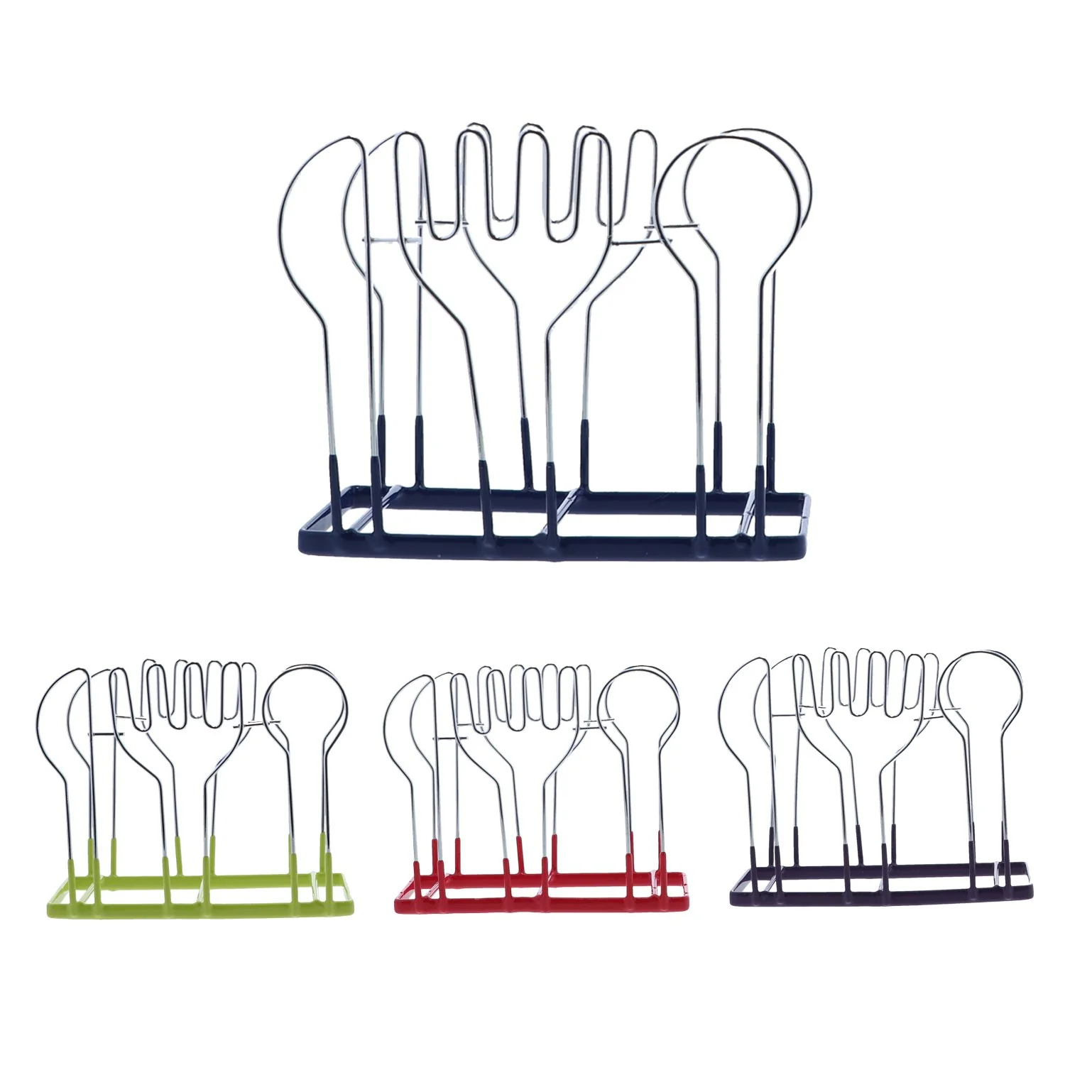 Blue Wire Napkin Holder with Cutlery Design - Image 5