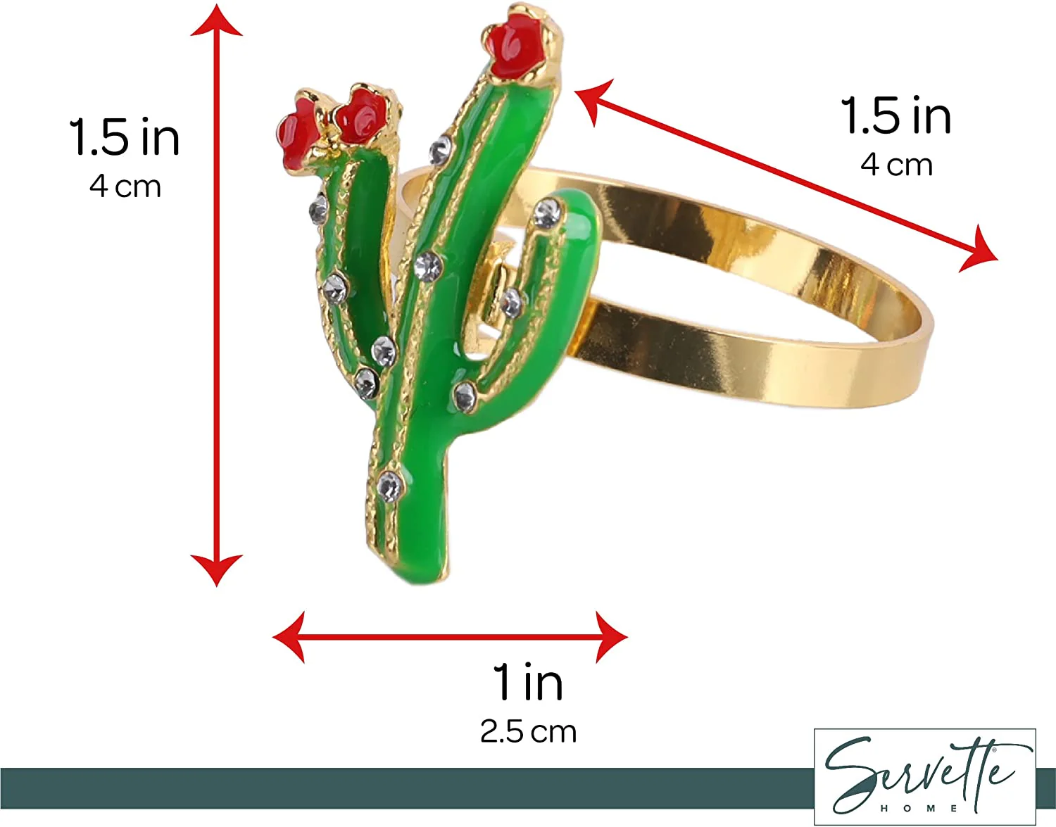 Green Cactus Napkin Rings - Image 5