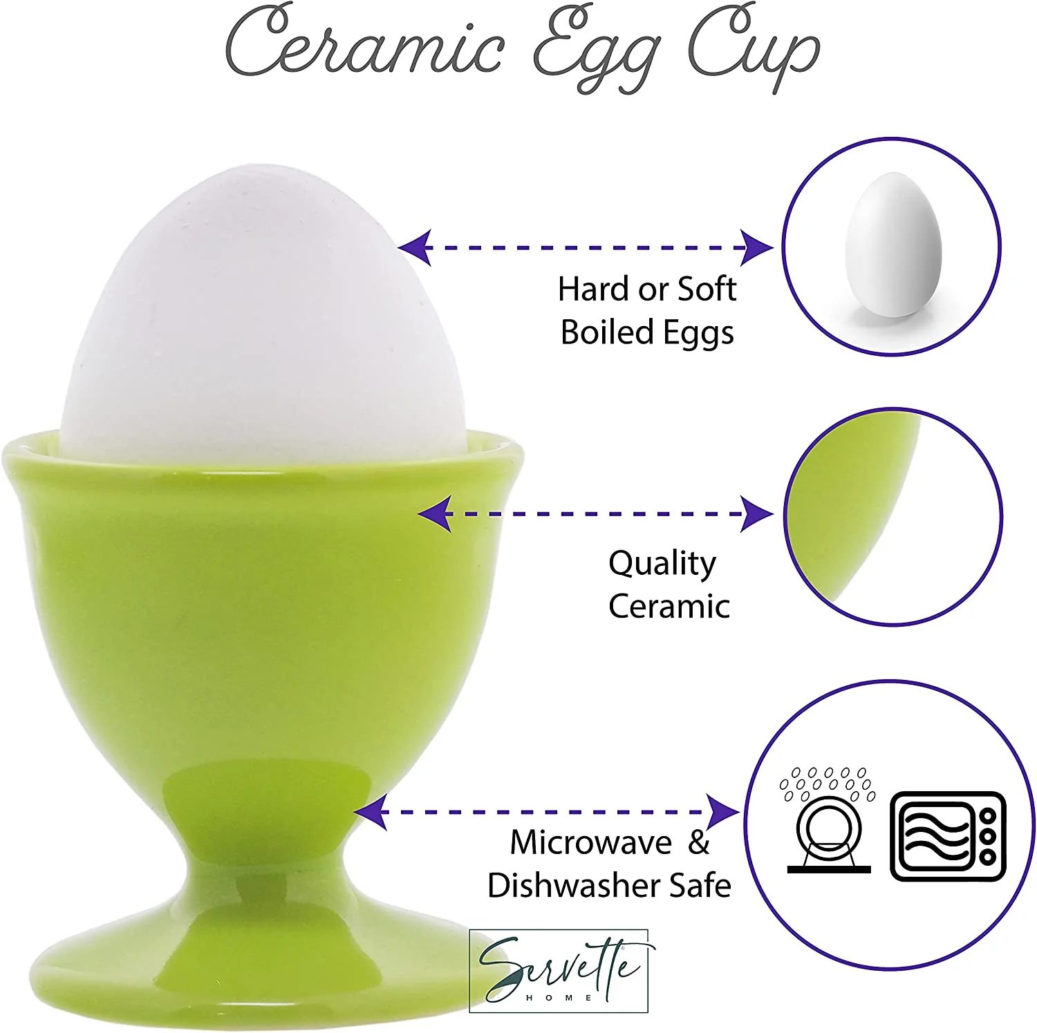 Green Ceramic Egg Cups - Image 4