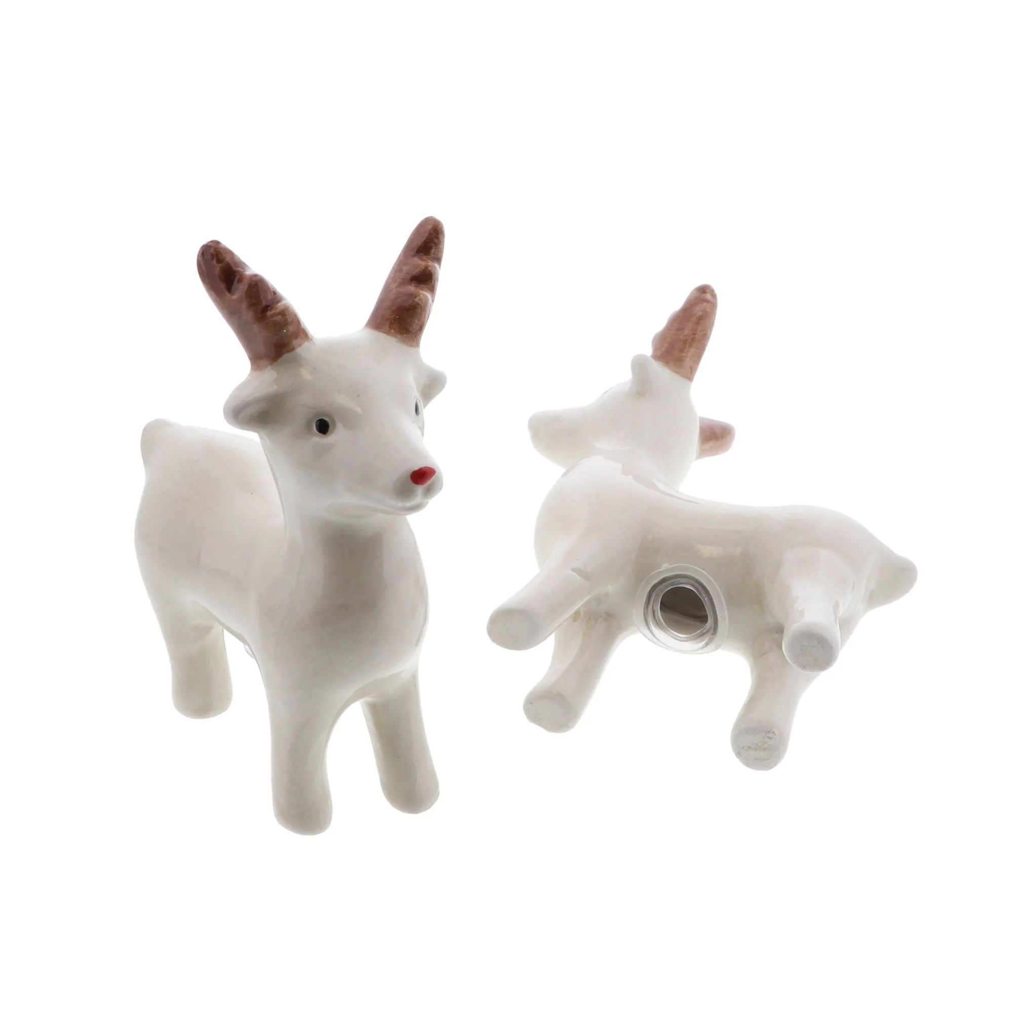 Holiday White Reindeer Ceramic Salt & Pepper Shaker Set - Image 3