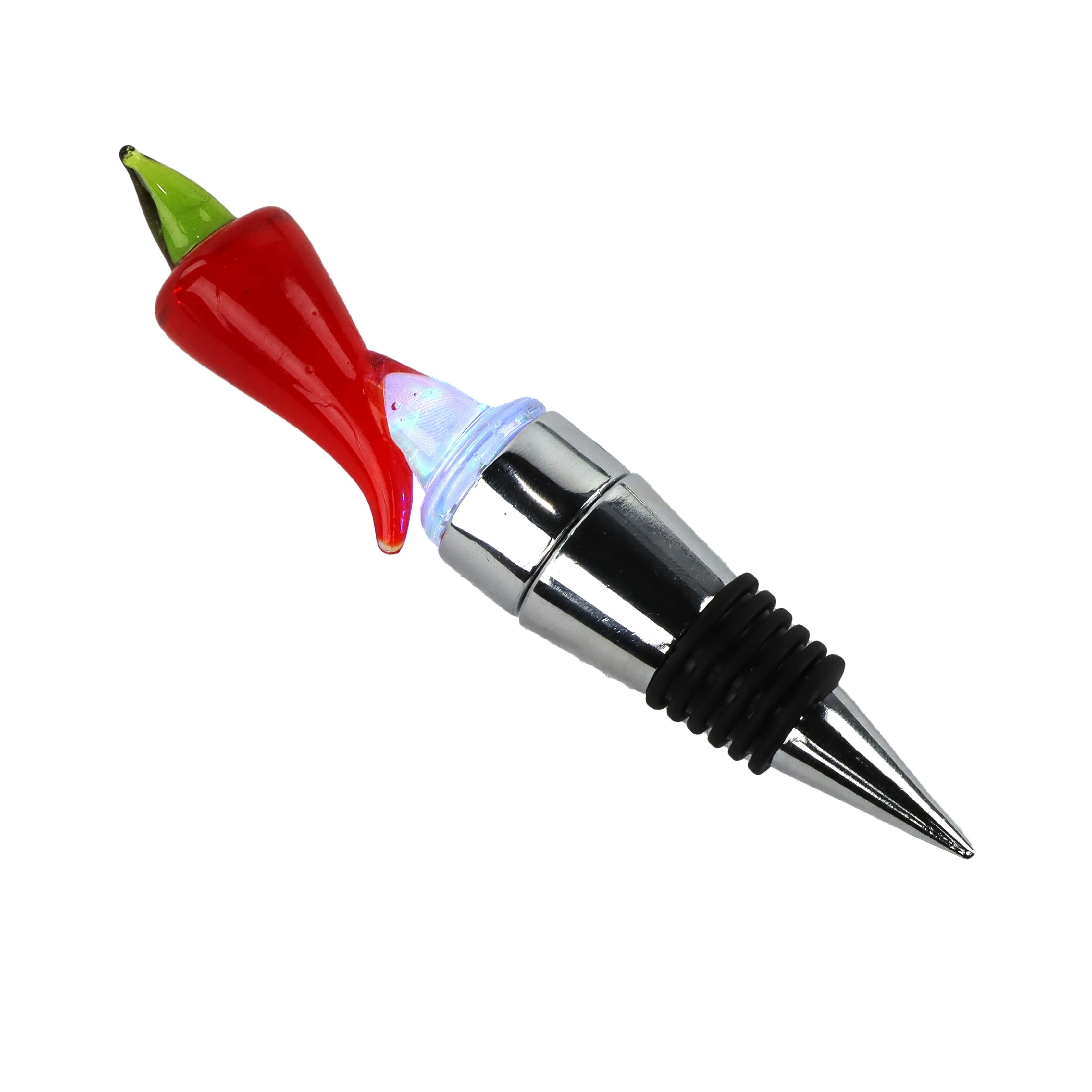 LED Chili Pepper Glass Wine Stopper - Image 3