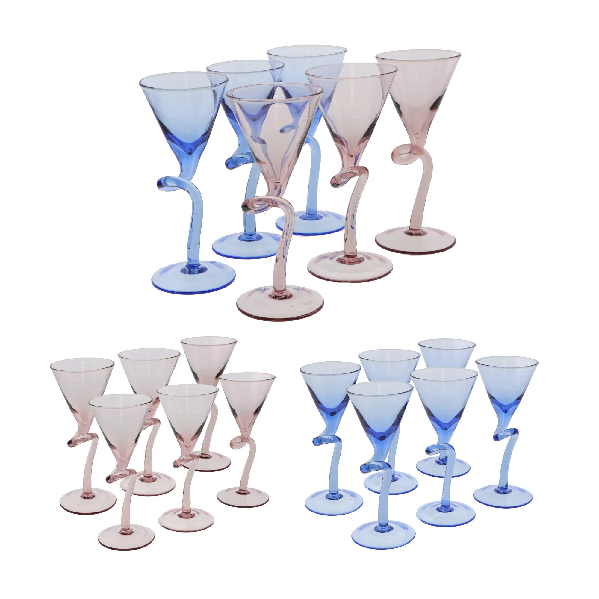 1 oz Blue Martini Shot Glasses - Image 4