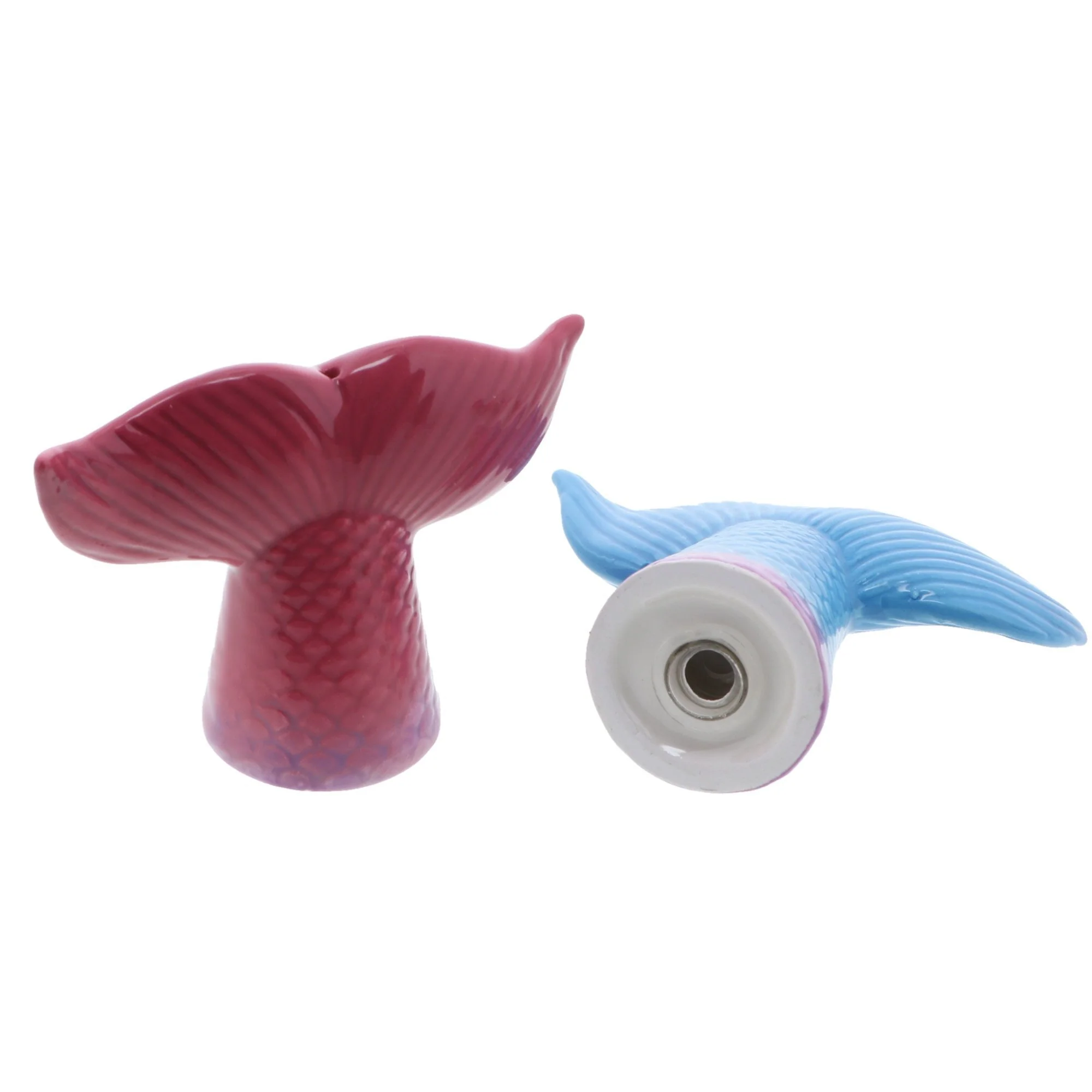 Pink & Blue Mermaid Tail Novelty Salt & Pepper Shakers - Image 3
