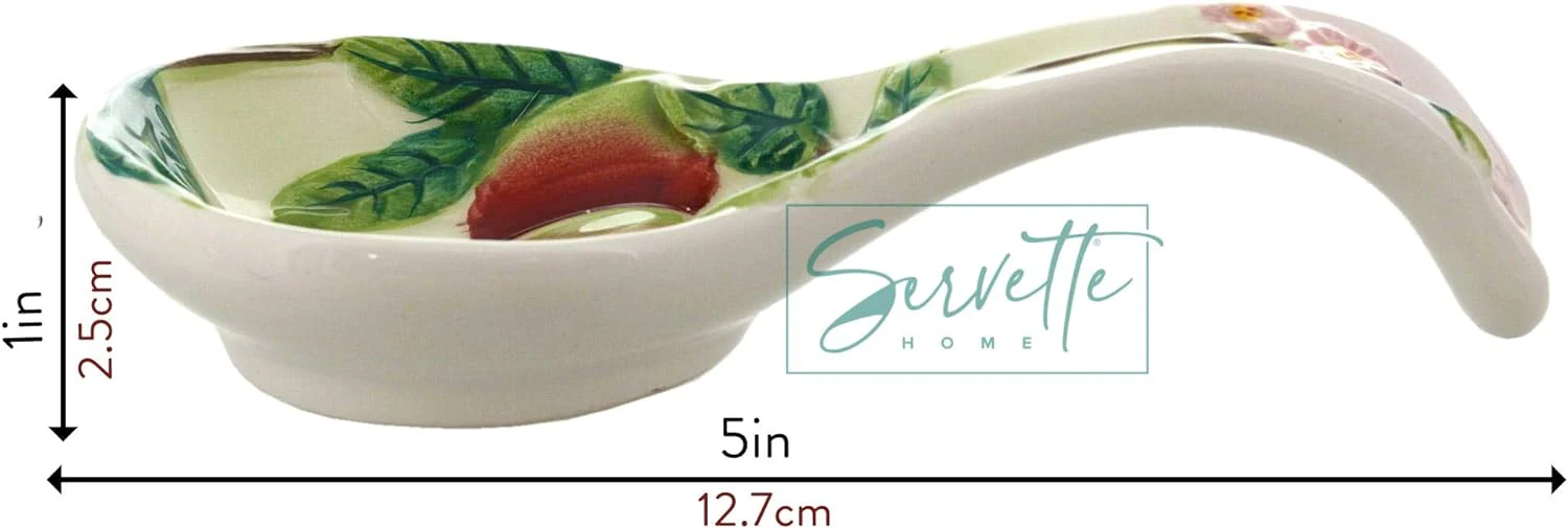 Mini Ceramic Apple Spoon Rest - Image 3