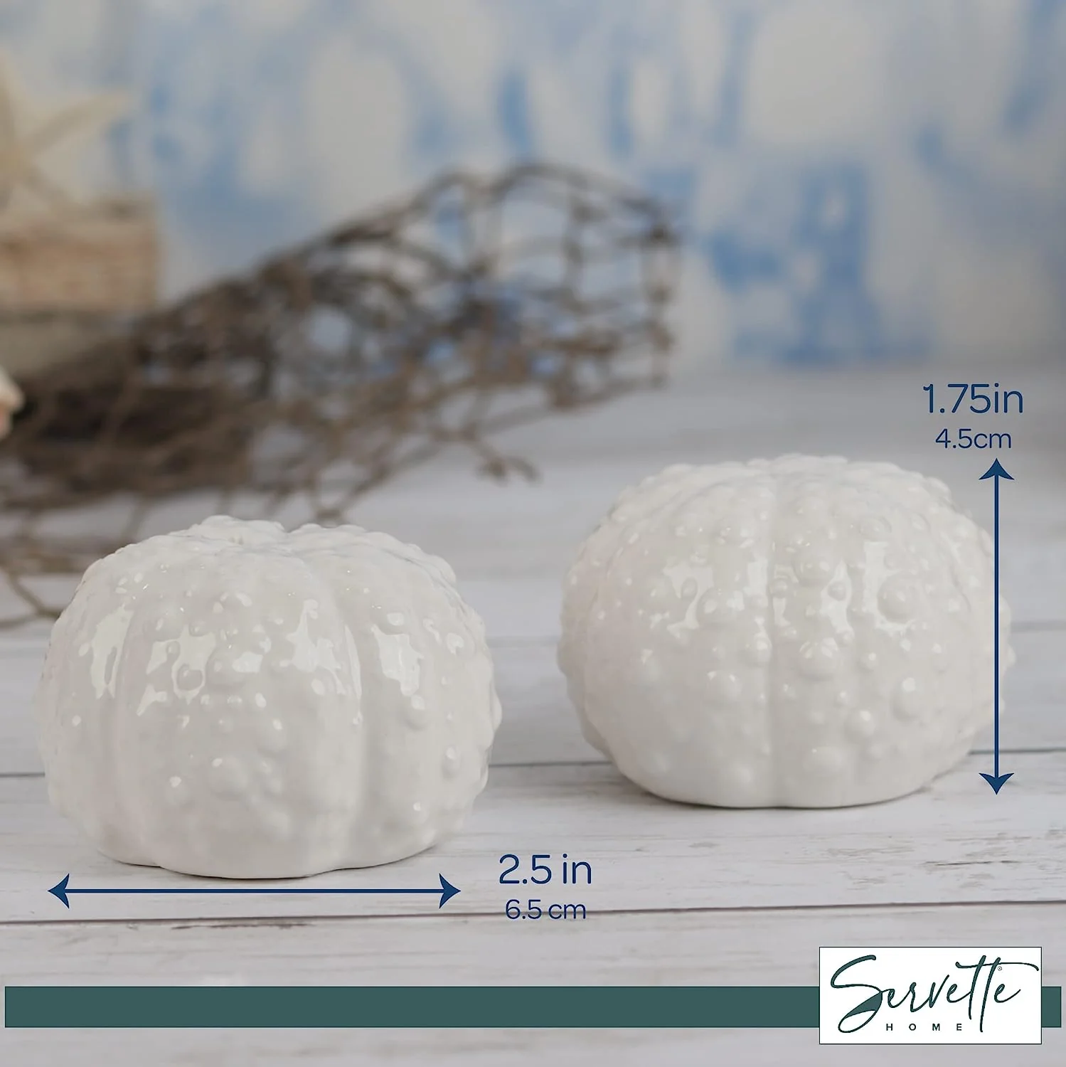 Novelty Maritime Urchin Ceramic Salt & Pepper Shakers - Image 4