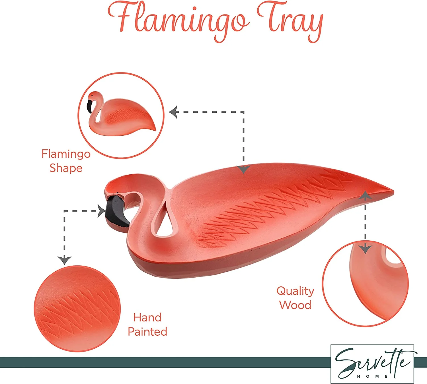 Peach Flamingo Tray - Image 3