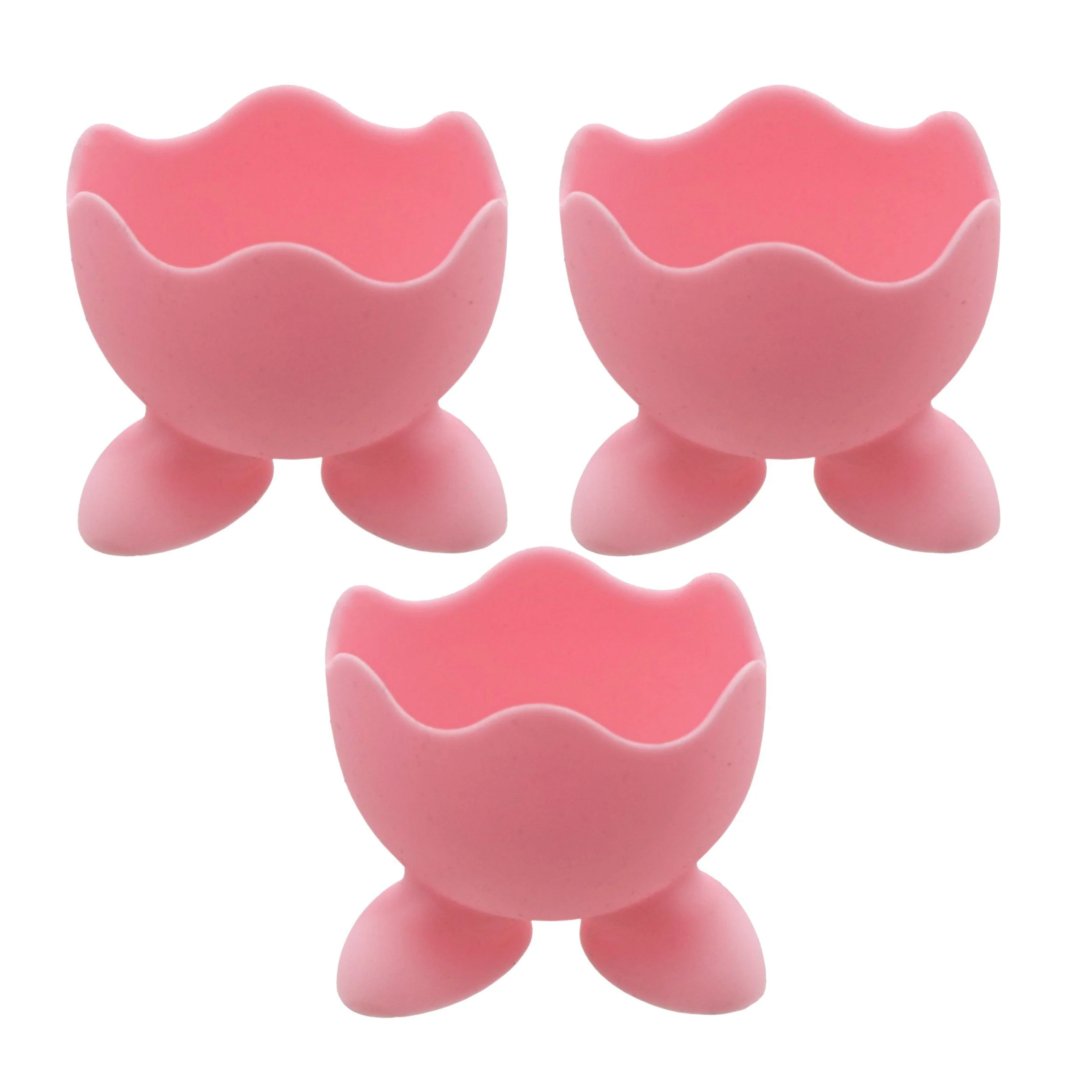 Pink Silicone Egg Cups - Set of 3 - Image 5