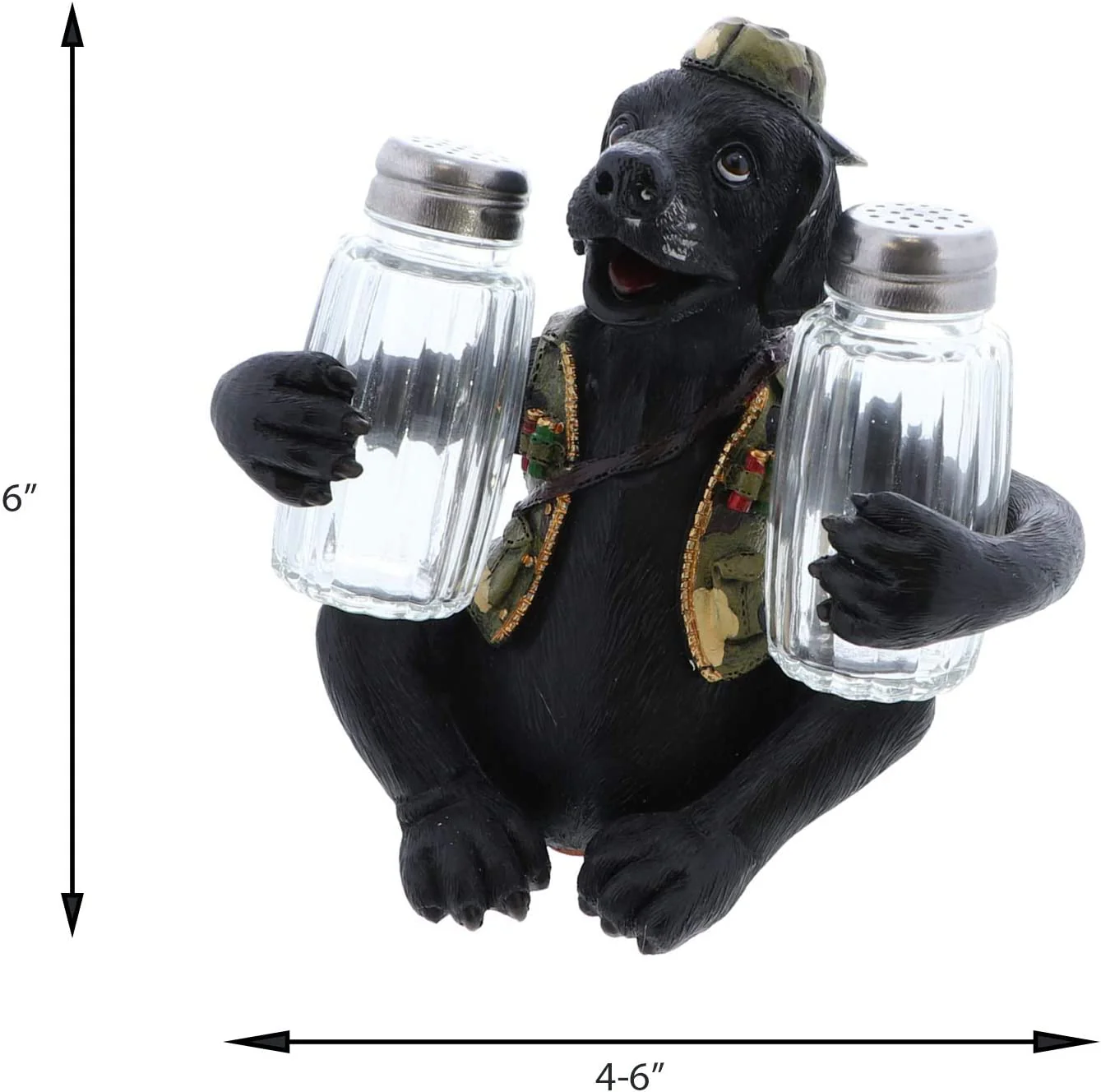 Polyresin Hunting Dog Salt and Pepper Holder - Image 3