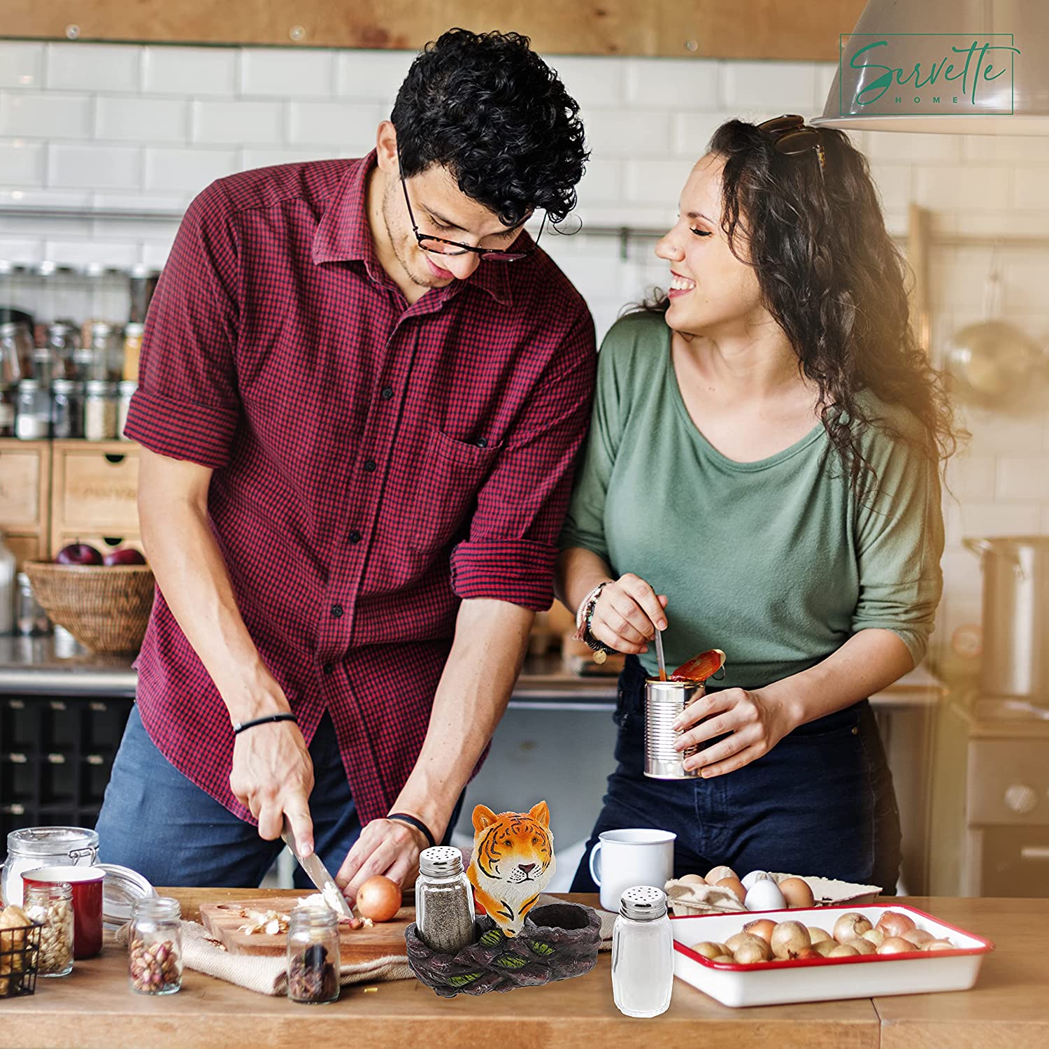 Polyresin Small Tiger Salt & Pepper Holder - Image 3