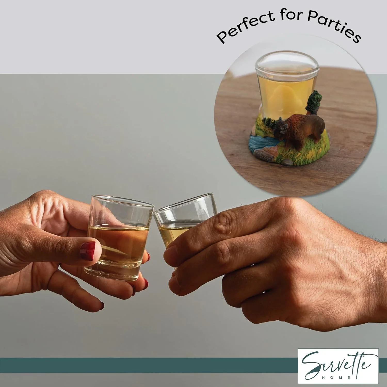 Shot Glass with Buffalo Base - Set of 3 - Image 3