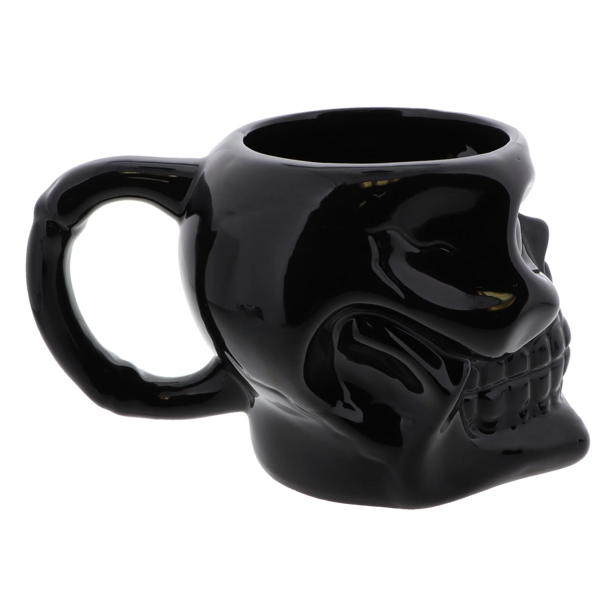Black Ceramic Skull Shaped Mug - Image 4