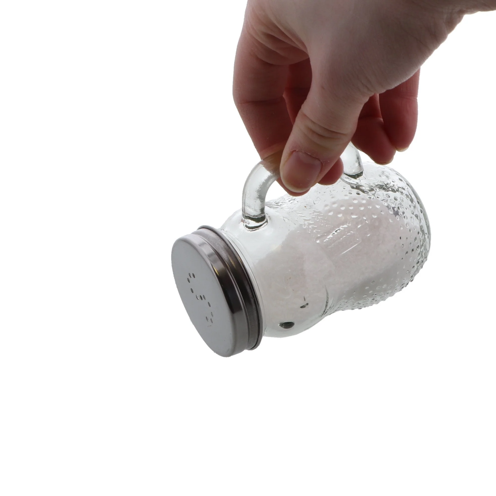 Snowman Shaped Glass Jar Salt & Pepper Shakers - Image 3