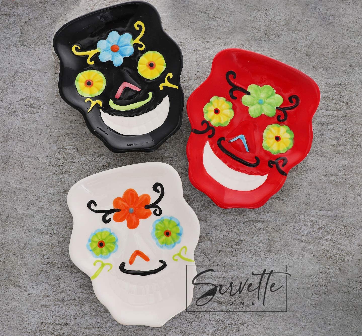 Sugar Skull Plate in Black - Image 4