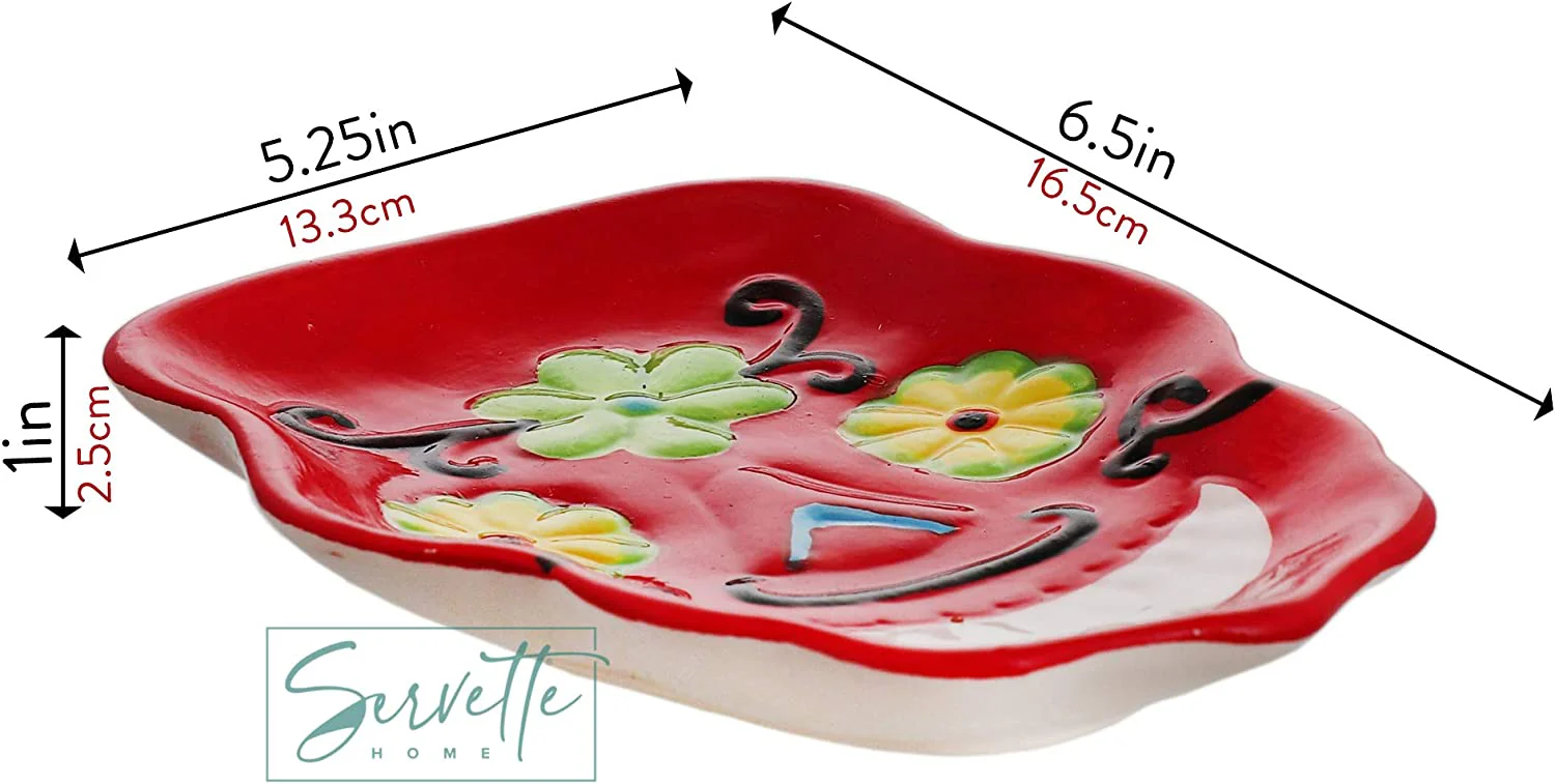 Sugar Skull Plate in Red - Image 3