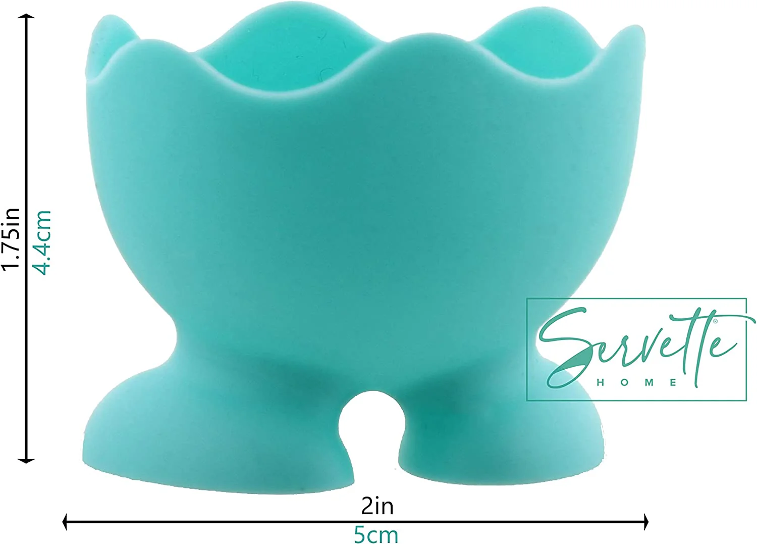 Turquoise Silicone Egg Cups - Set of 3 - Image 6