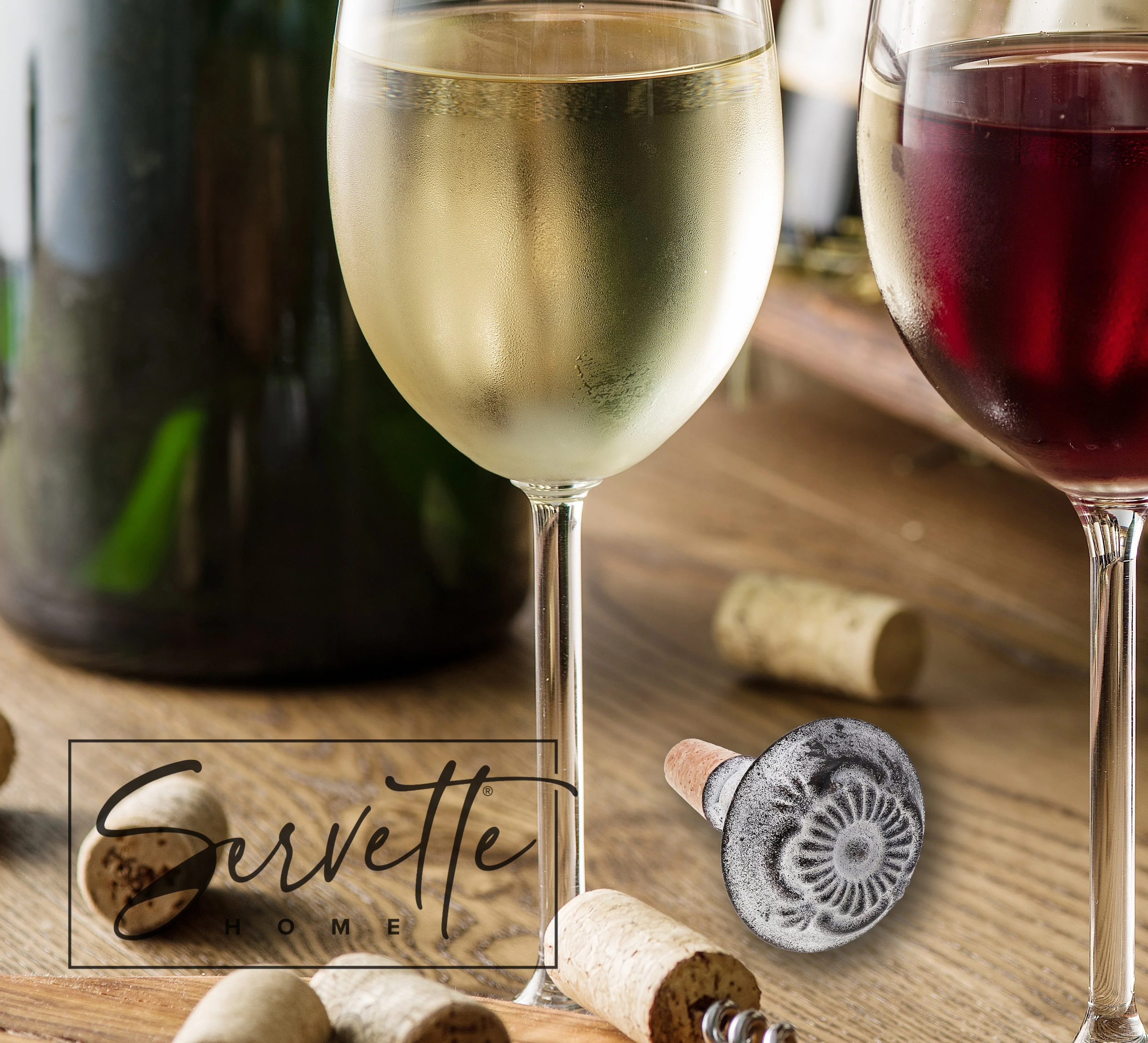 Vintage White Door Knob Wine Stopper - Image 6