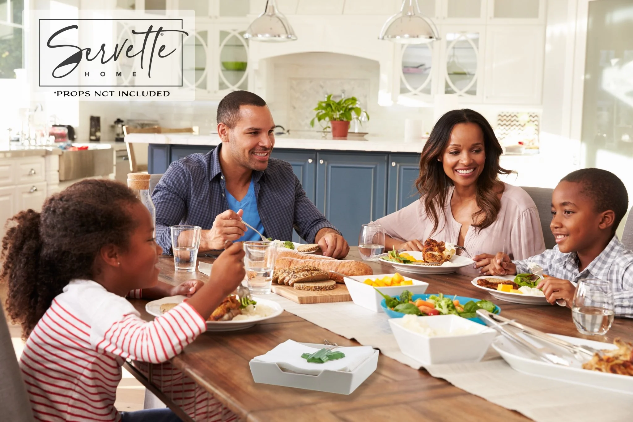 White Ceramic Napkin Holder with Cactus Weight - Image 7