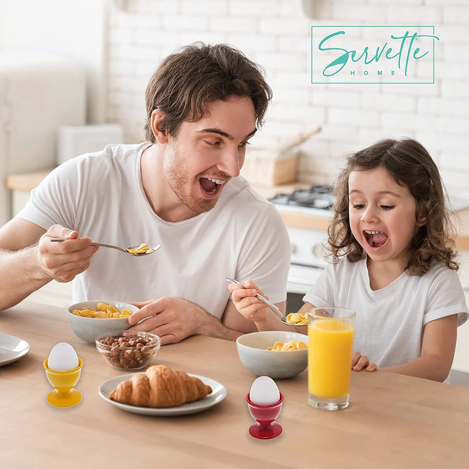 Yellow Ceramic Egg Cups - Image 3